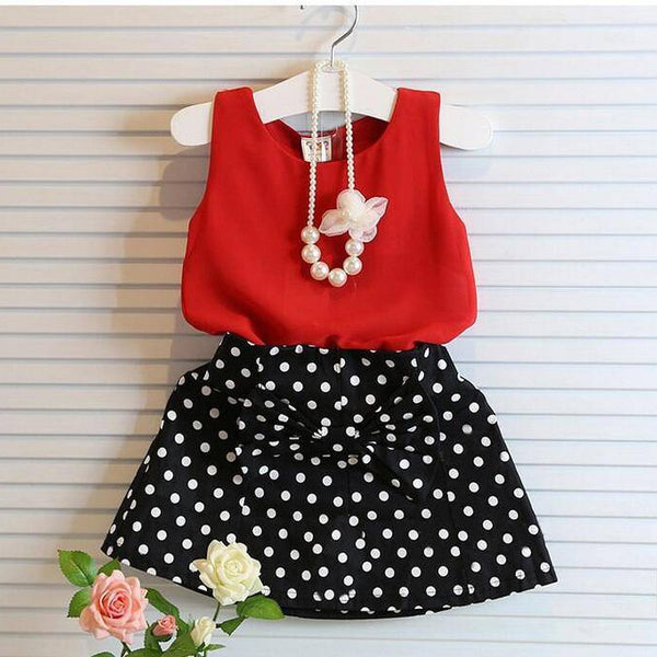 Summer Baby Girls Red Dress Clothes
