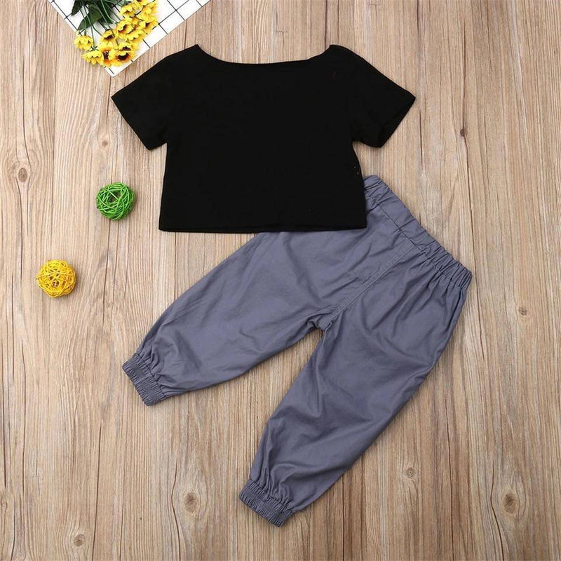 Summer Baby Kid Style Tops Long Pant Outfit