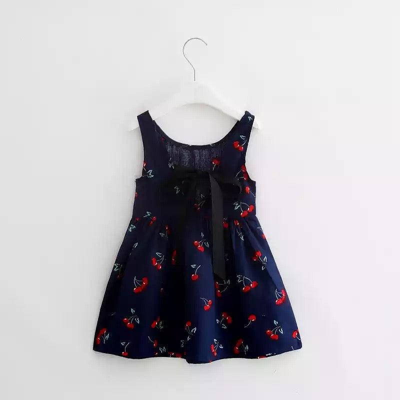 Summer Berry Floral Lace Sleeveless Back V Vest Dresses Navy