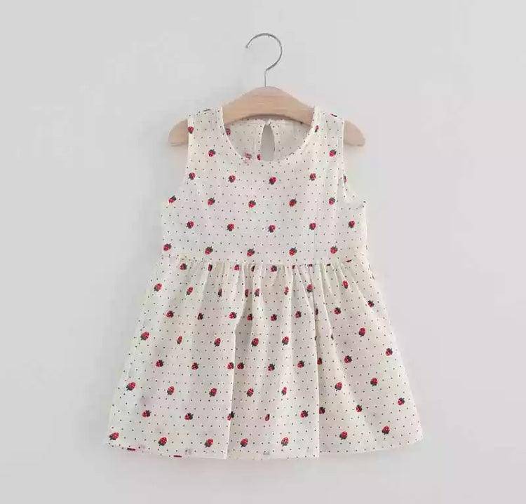 Summer Berry Floral Lace Sleeveless Back V Vest Dresses Beige