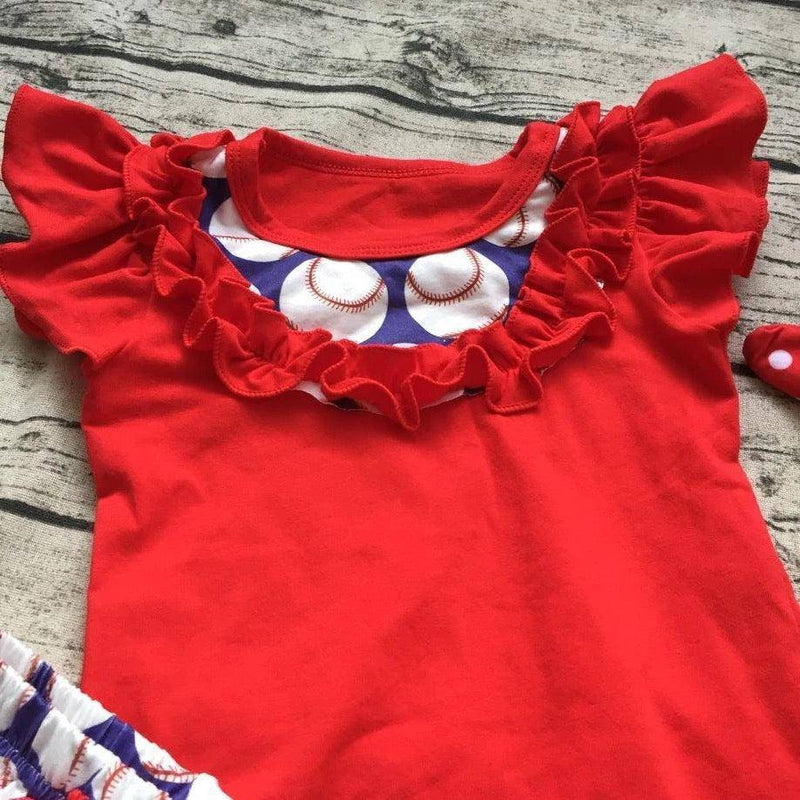 Summer Girls Kid Ruffles Cotton Outfit