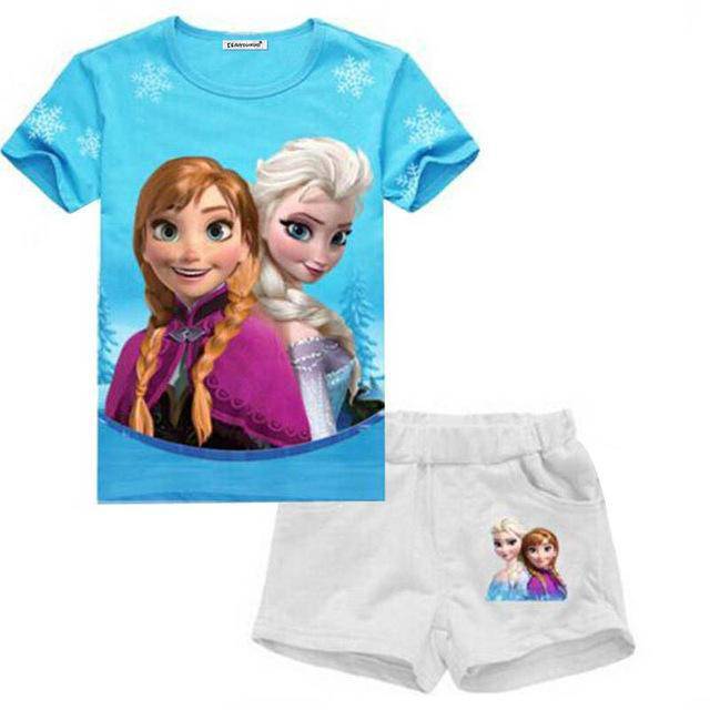 Summer Girls Moana Elsa Ice Cream Outfit