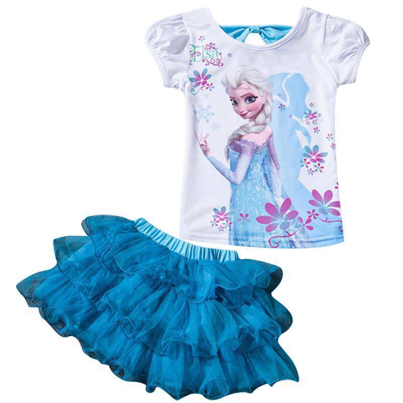 Summer Girls Moana Elsa Ice Cream Outfit