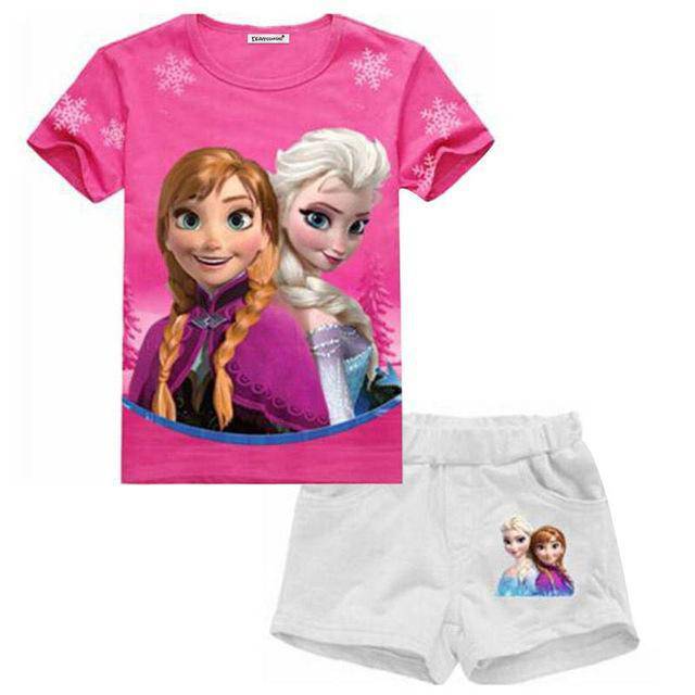 Summer Girls Moana Elsa Ice Cream Outfit Mei red 1