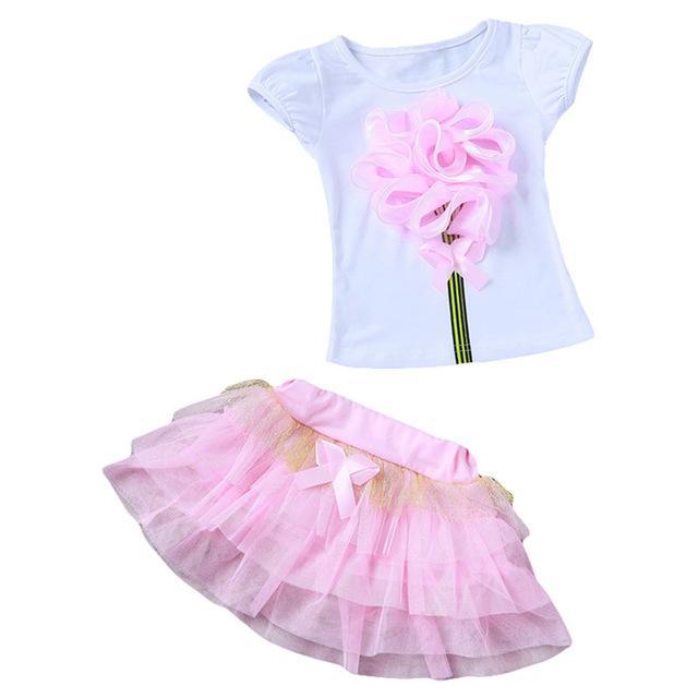 Summer Girls Moana Elsa Ice Cream Outfit Pink