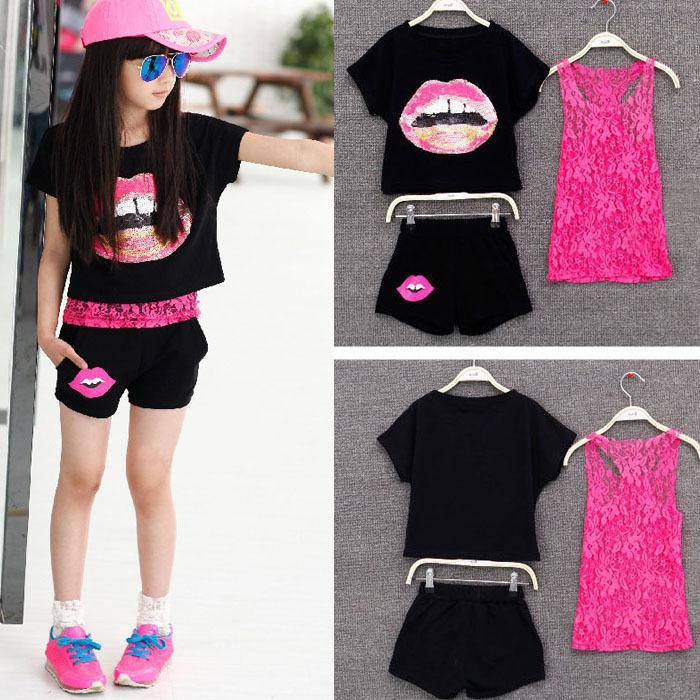 Summer Kid European Style Top T Shirt Shorts Clothes