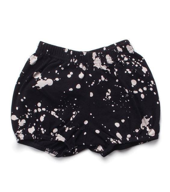 Summer Kid Splash Paint Palm Boys T Shirt Clothes black short