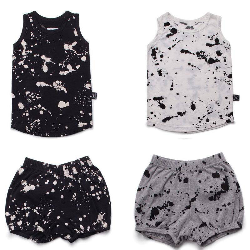 Summer Kid Splash Paint Palm Boys T Shirt Clothes