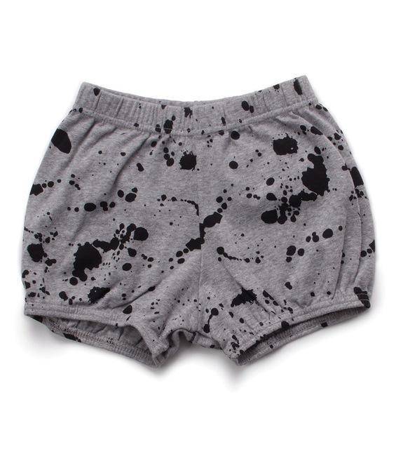 Summer Kid Splash Paint Palm Boys T Shirt Clothes grey short