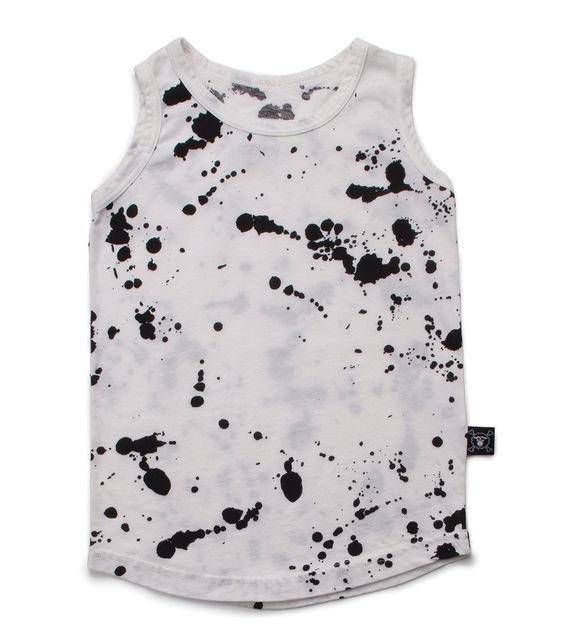 Summer Kid Splash Paint Palm Boys T Shirt Clothes white top