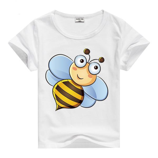 Summer cotton tops short sleeve clothes Blue Yellow