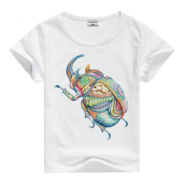 Summer cotton tops short sleeve clothes Blue Green