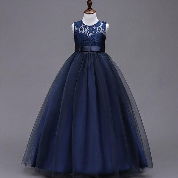 Teenage Girls Lace Tulle Ball Gown Long Dresses