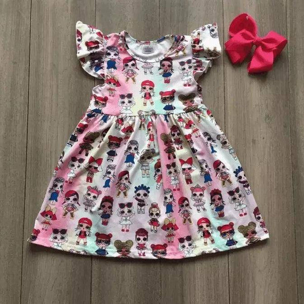 Toddler Baby Girls Flora Rainbow Dresses Pink
