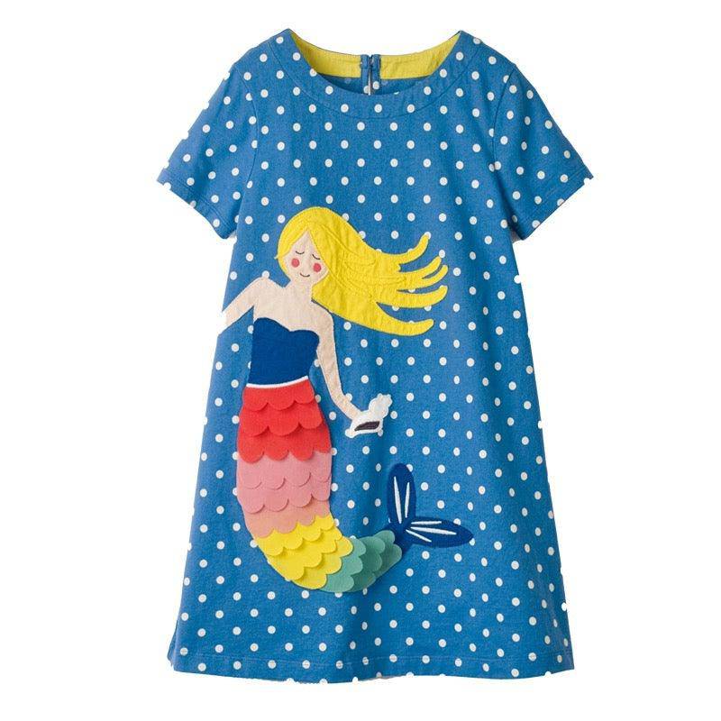 Toddler Baby Girls Unicorn Party Dresses Blue