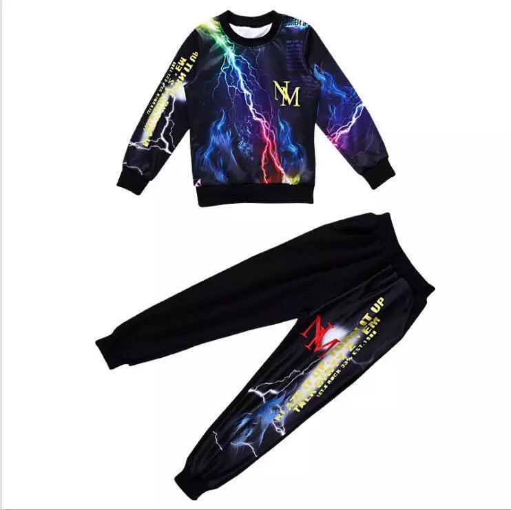 Toddler Boys Long Sleeve Hip Hop Outerwear Clothes Black