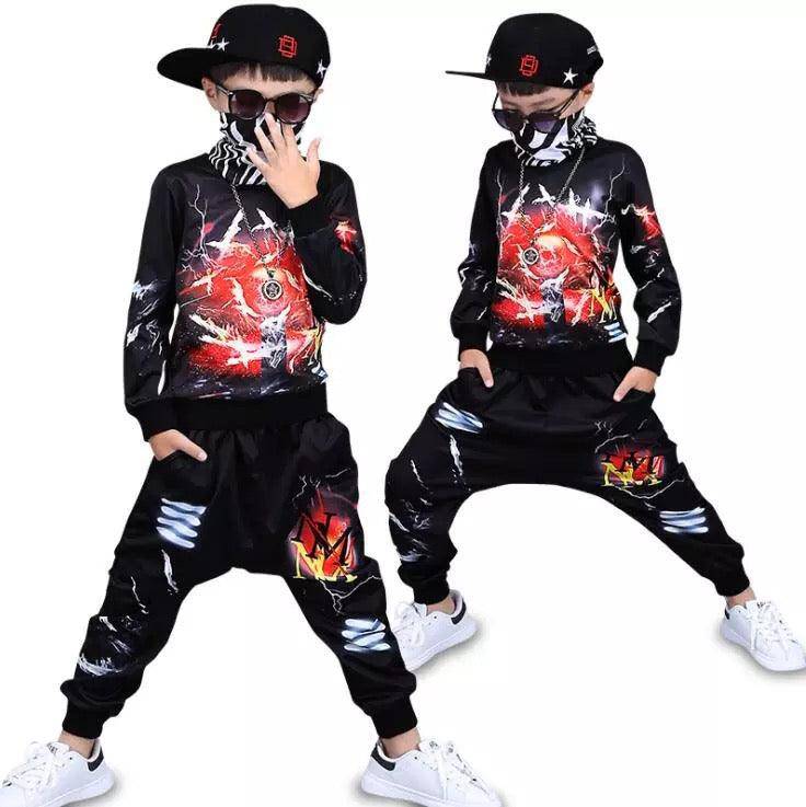 Toddler Boys Long Sleeve Hip Hop Outerwear Clothes