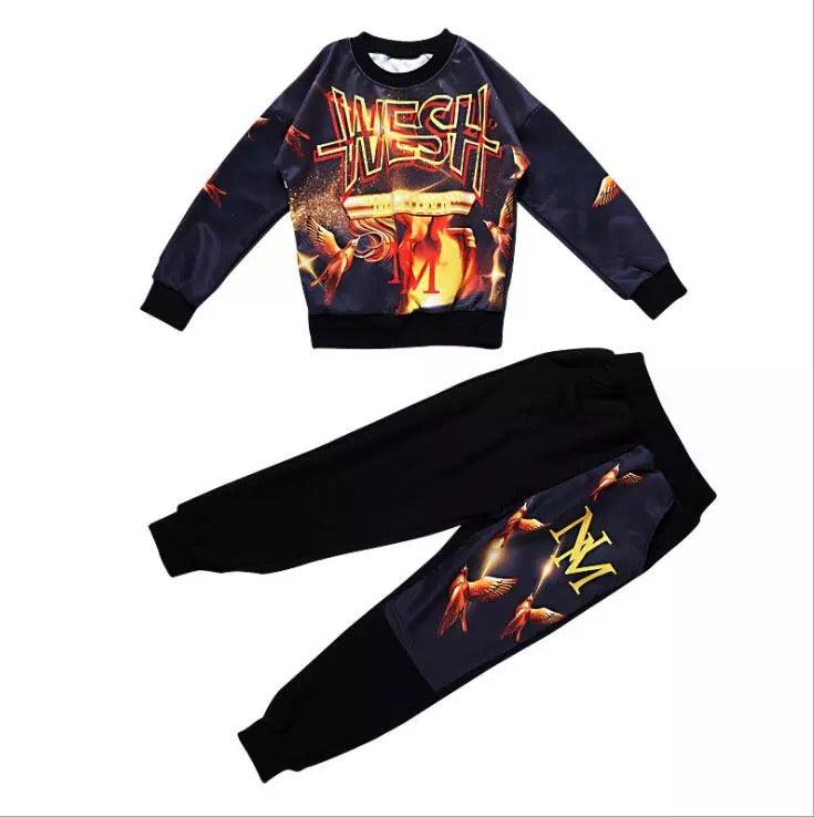 Toddler Boys Long Sleeve Hip Hop Outerwear Clothes Yellow