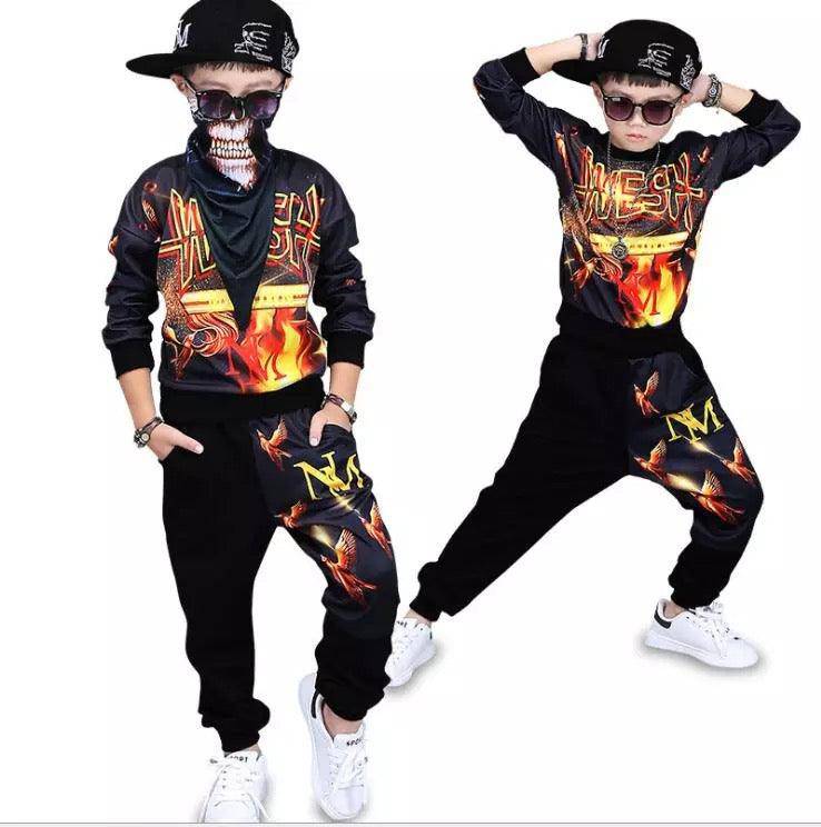 Toddler Boys Long Sleeve Hip Hop Outerwear Clothes