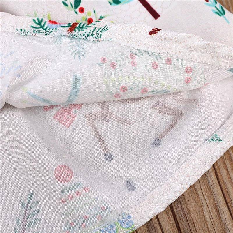 Toddler Baby Girls Christmas Button Geometry Dress