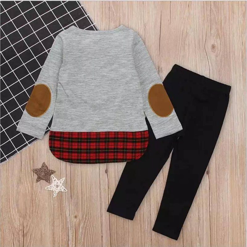 Toddler Girl Elk Paid Children Clothing Sets