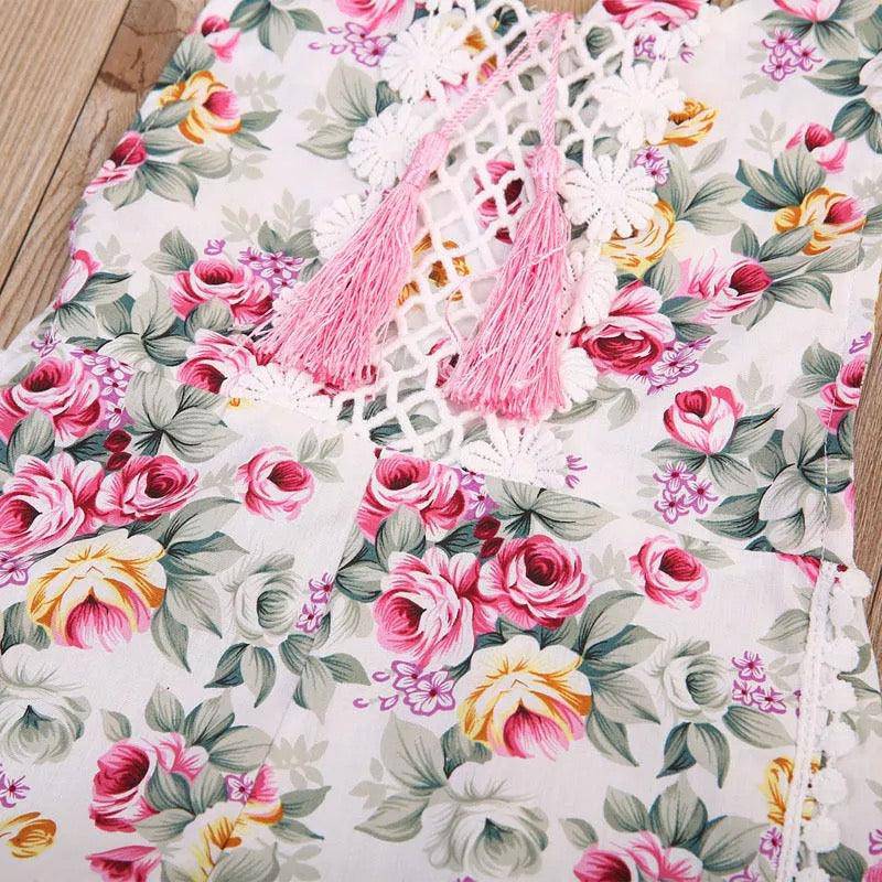 Toddler Girls Floral Romper Headband