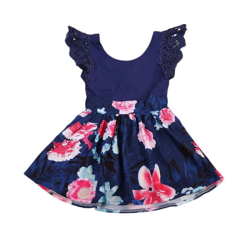 Toddler Girls Sleeveless Flower Floral Dress