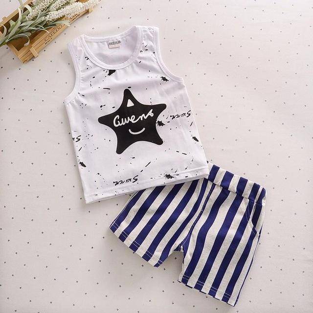 Toddler boys Star Kids Shorts Suits Pants White