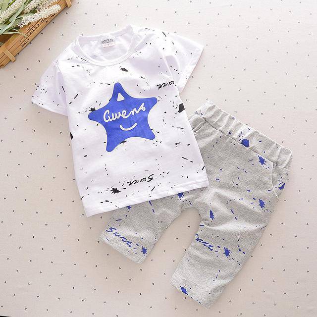 Toddler boys Star Kids Shorts Suits Pants Gray