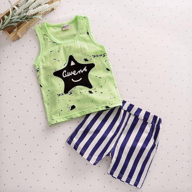 Toddler boys Star Kids Shorts Suits Pants Green