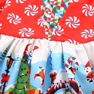 Toddler Infant Girls Floral Christmas Santa Snowman Costume Dress