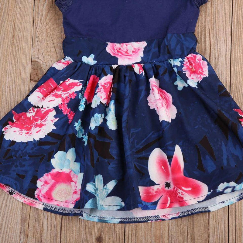 Toddler Girls Sleeveless Flower Floral Dress