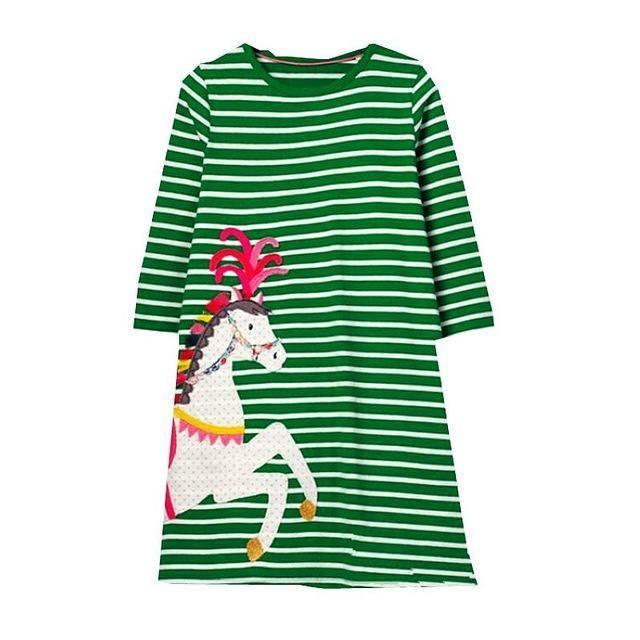 Unicorn Girls Long Sleeve Dress Kids Clothes