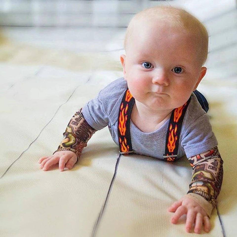 Unisex Baby Boys Girls Splice Print Bodysuit Clothes