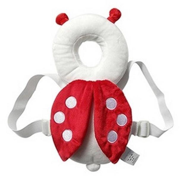 Unisex Baby Geometric Resistance Pad Safety Head Protection Red
