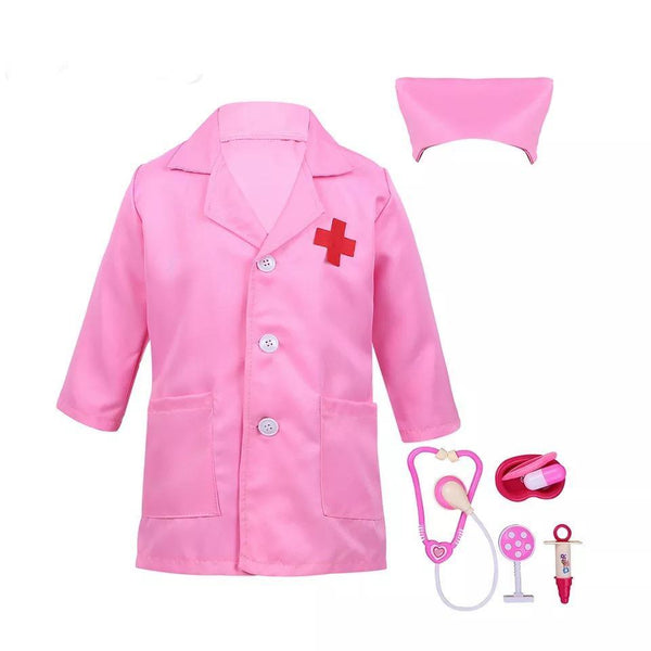 Unisex Surgical Children Fancy Coat Halloween Costume Pink