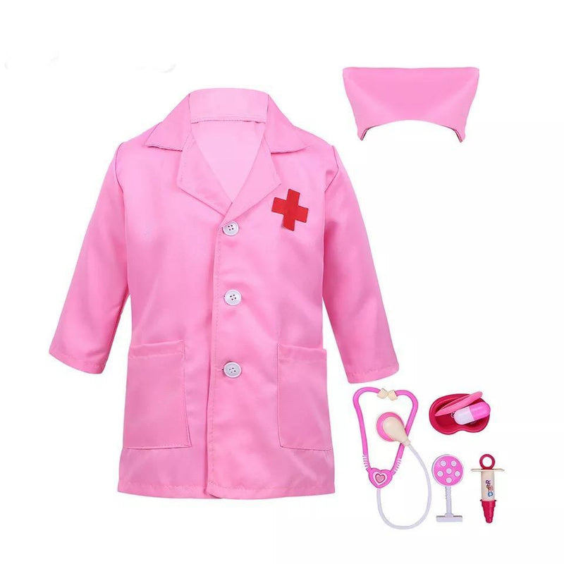 Unisex Surgical Children Fancy Coat Halloween Costume Pink