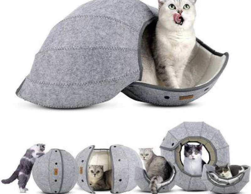 Warm Cat Tunnel Shell Pet Bed Multifunctional