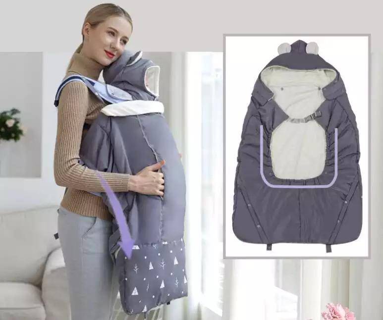 Warm Infant Mantle Baby Carrier Windproof Strap Cover