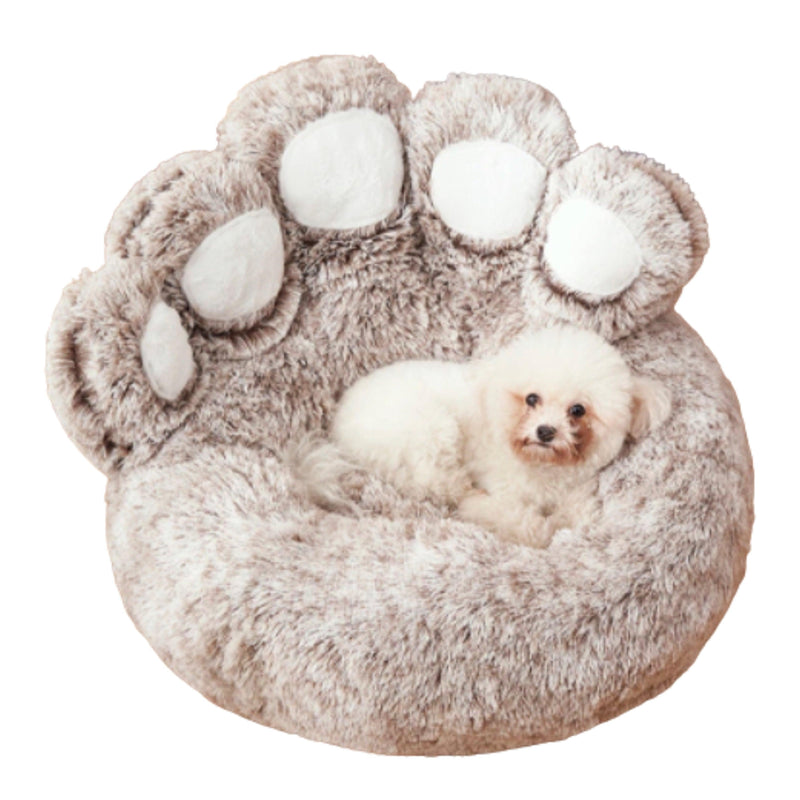 Warm Pet Paw Soft Comfortable Dog Sofa Mattress Light Brown
