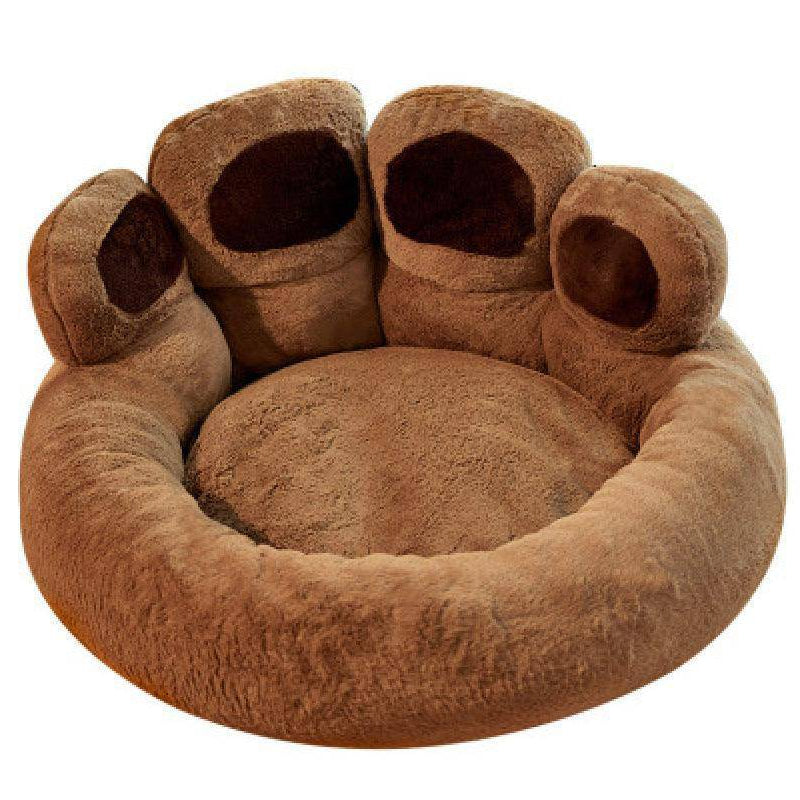 Warm Pet Paw Soft Comfortable Dog Sofa Mattress Brown