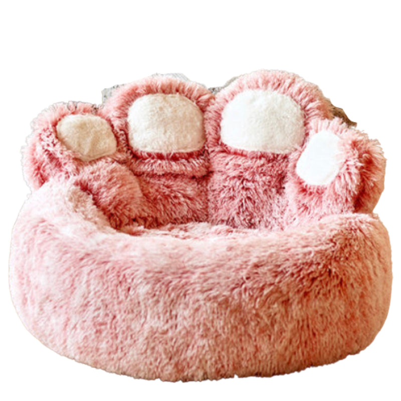 Warm Pet Paw Soft Comfortable Dog Sofa Mattress Pink 4 Paw