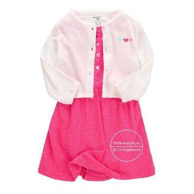 Baby Girl Dress Jacket Pullover Romper Clothes White