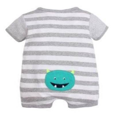 Baby Boys Girls Pajamas Cotton Jumpsuit Light Grey