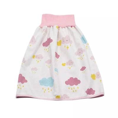 Infant Waterproof Diaper Skirt Washable Reusable Urine Pad Shorts Clouds