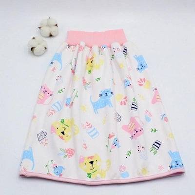 Infant Waterproof Diaper Skirt Washable Reusable Urine Pad Shorts Cat