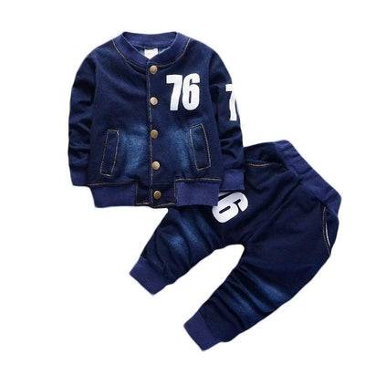 Sets Unisex Toddler Baby Boys Girls Denim Jean Coat Pant Clothes Blue