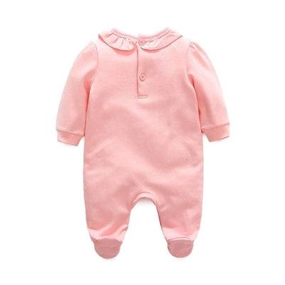 Baby Girl Flower & Hats Footie Jumpsuit