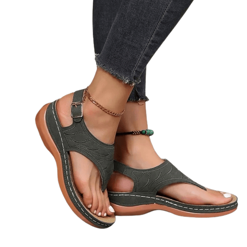 Women Comfortable Slippers Orthopedic Wedge Sandals Green
