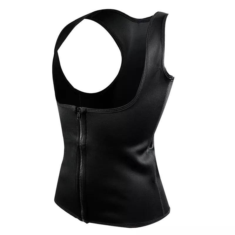 Women Body Shaper Neoprene Waist Trainer Sauna Top Black